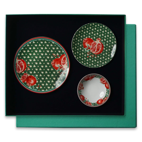 Hazeran Pomegranate 18 Piece 6 Person Dinner Set - Vitelli Design Studio UAE