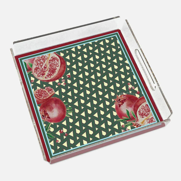 Hazeran Pomegranate 40x40 Acrylic Tray - Vitelli Design Studio UAE