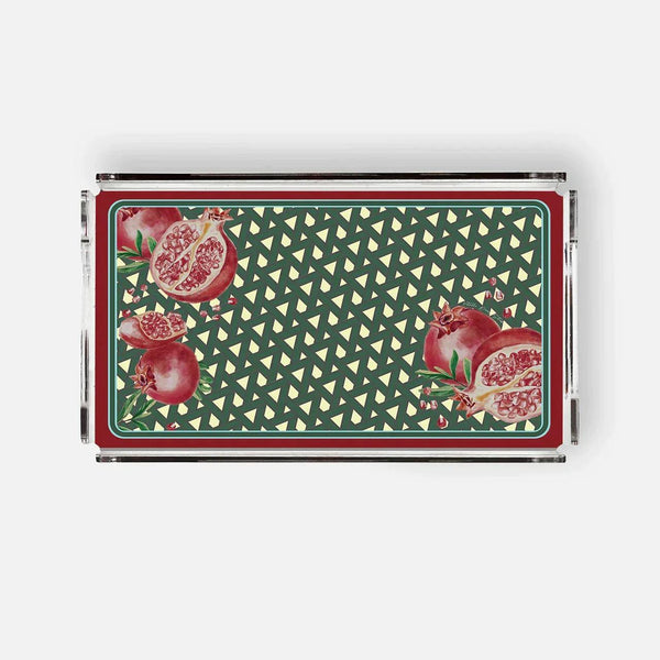Hazeran Pomegranate 38x23 Acrylic Tray - Vitelli Design Studio UAE