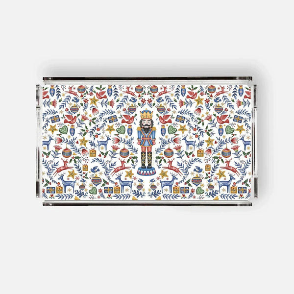 Nutcracker White 38x23 Acrylic Tray - Vitelli Design Studio UAE