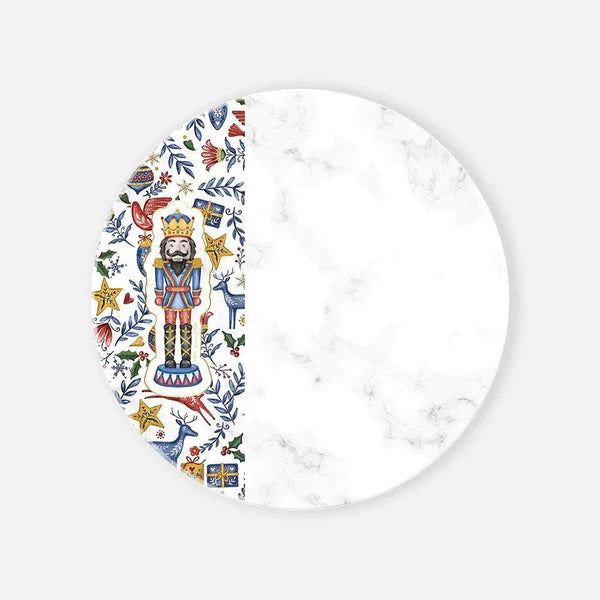 Nutcracker White Marble Serving Plate - Vitelli Design Studio UAE