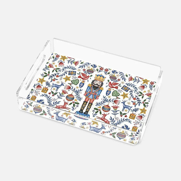 Nutcracker White 25X17 Acrylic Tray - Vitelli Design Studio UAE