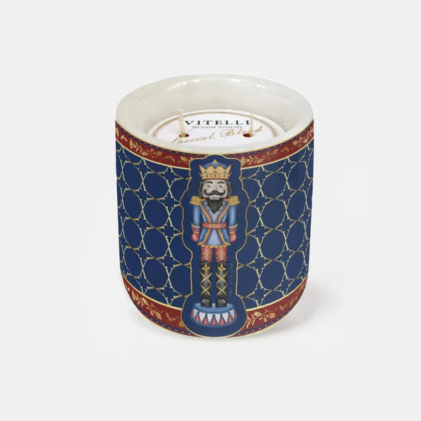 Nutcracker Blue Marble Candle - Vitelli Design Studio UAE