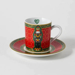 Nutcracker Red Porcelain Turkish Coffee Cup - Vitelli Design Studio UAE