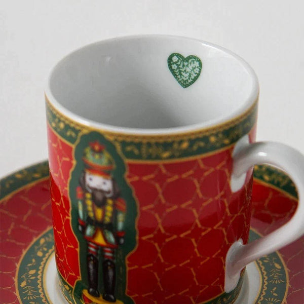 Nutcracker Red Porcelain Turkish Coffee Cup - Vitelli Design Studio UAE