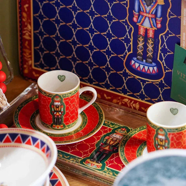 Nutcracker Red Porcelain Turkish Coffee Cup - Vitelli Design Studio UAE