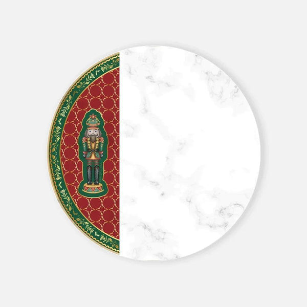 Nutcracker Red Marble Serving Plate - Vitelli Design Studio UAE
