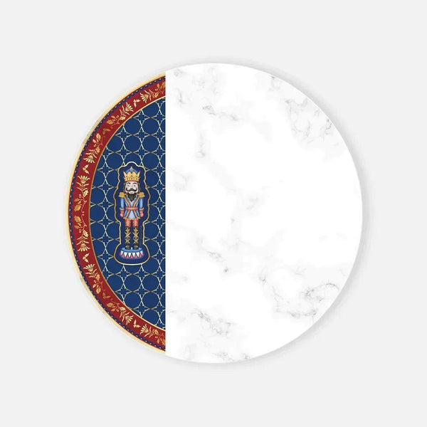 Nutcracker Blue Marble Serving Plate - Vitelli Design Studio UAE
