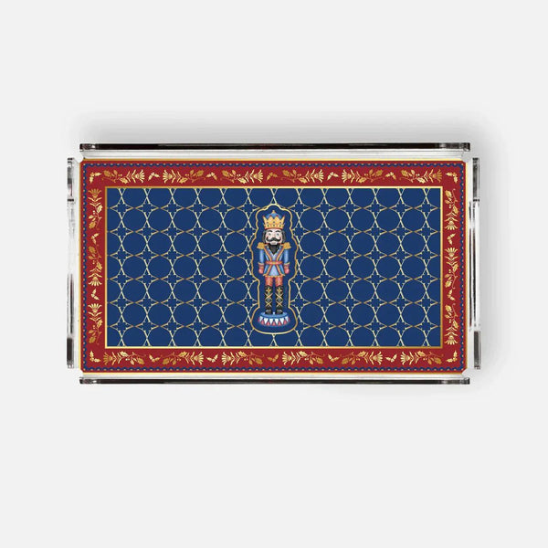 Nutcracker Blue 38x23 Acrylic Tray - Vitelli Design Studio UAE