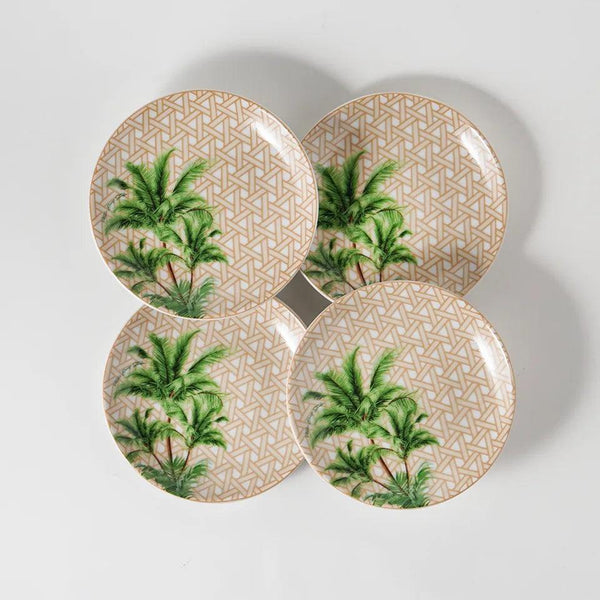 Hazeran Palmiye 12 Cm Porcelain Plate Set of 4 - Vitelli Design Studio UAE