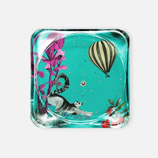 Wonderland Green Raccoon Acrylic Coaster - Vitelli Design Studio UAE