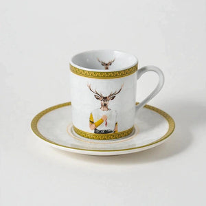 Roman Porcelain Turkish Coffee Cup - Vitelli Design Studio UAE
