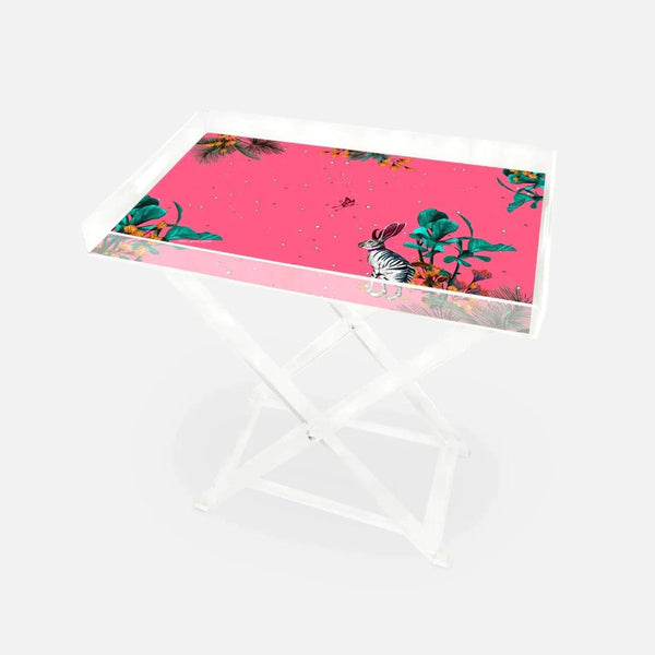Wonderland Pink Rabbit 60x40 Acrylic Coffee Table - Vitelli Design Studio UAE