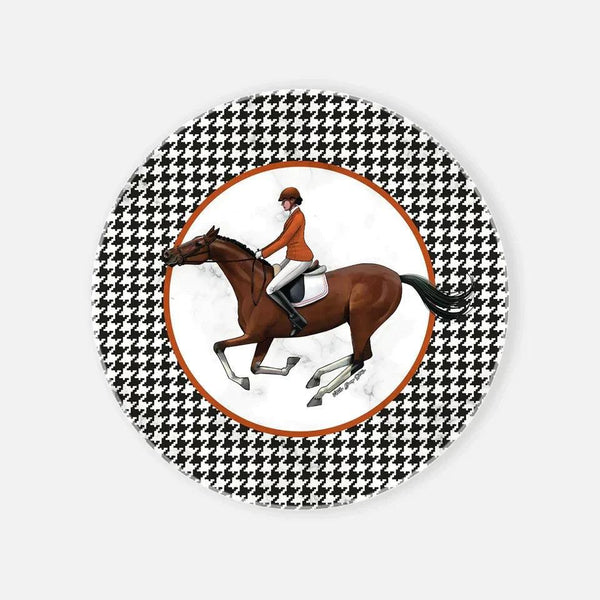 Equestrian Orange Jacket Marble Serving Plate - Vitelli Design Studio UAE