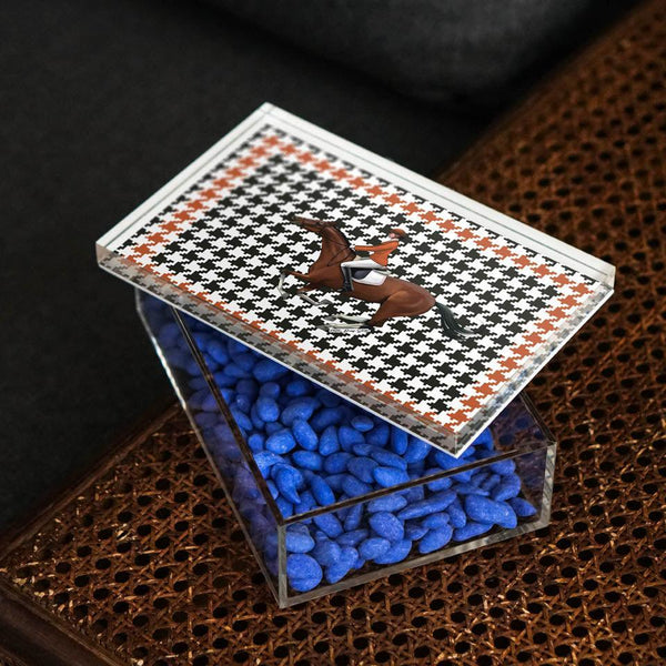 Equestrian Orange Jacket 22x14 Acrylic Jar - Vitelli Design Studio UAE