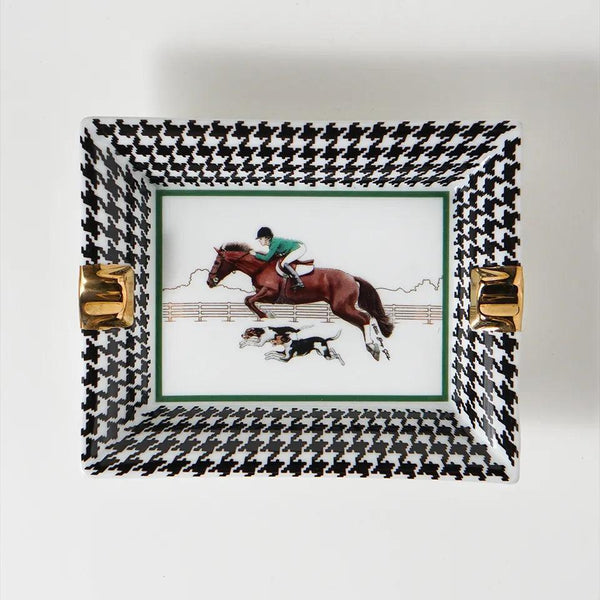 Equestrian Green Jacket Porcelain Ashtray - Vitelli Design Studio UAE