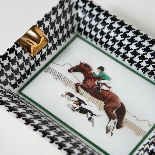Equestrian Green Jacket Porcelain Ashtray - Vitelli Design Studio UAE