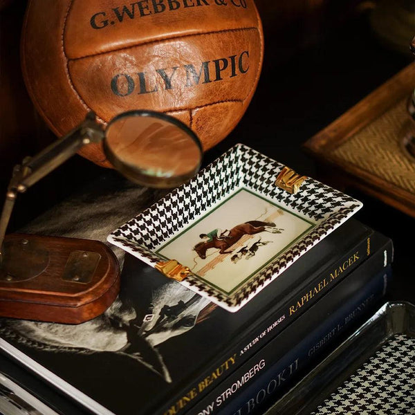 Equestrian Green Jacket Porcelain Ashtray - Vitelli Design Studio UAE