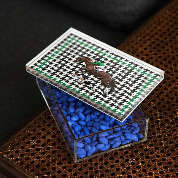 Equestrian Green Jacket 22x14 Acrylic Jar - Vitelli Design Studio UAE