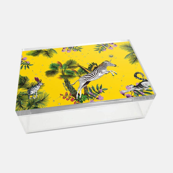 Wonderland Yellow Zebra 18x12 Acrylic Jar - Vitelli Design Studio UAE