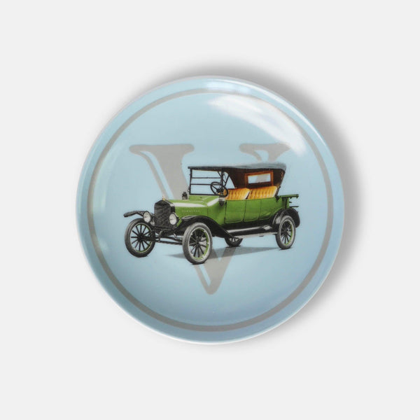 Classic Cars 12 Cm Set of  4 porcelain Plates