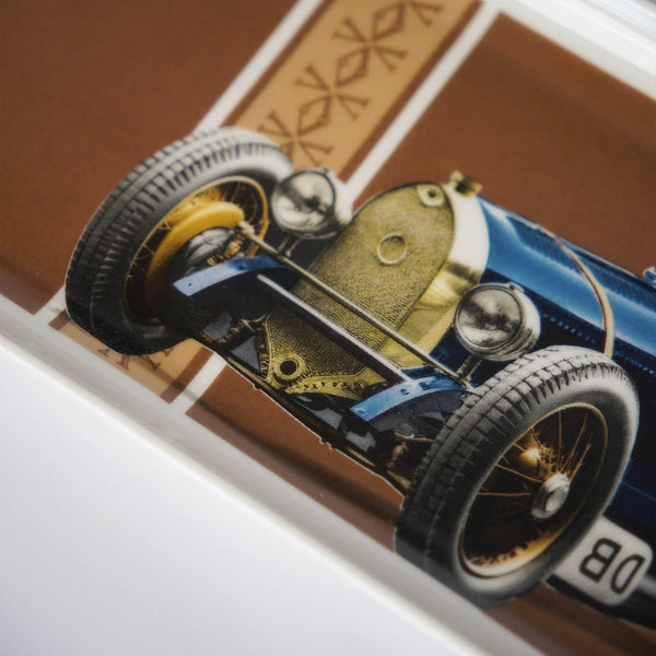 Classic Cars 30's 32Cm Porcelain Boat Plate