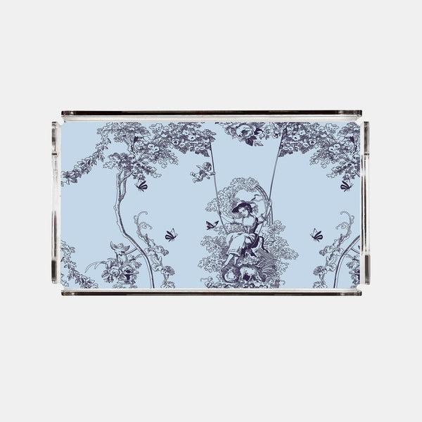 Timeless Collection Blue 38x23 Acrylic Tray - Vitelli Design Studio UAE