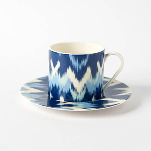 Ikad Collection Blue Porcelain Teacup - Vitelli Design Studio UAE