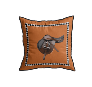 Equestrian Orenge Throw Pillow Cover - Vitelli Design Studio UAE