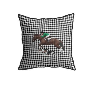 Equestrian Green Coat Throw Pillow Cover - Vitelli Design Studio UAE