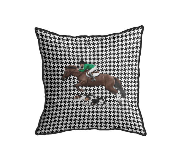 Equestrian Green Coat Throw Pillow Cover - Vitelli Design Studio UAE