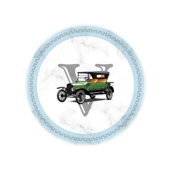 Classic Cars 20's Marble Serving Plate