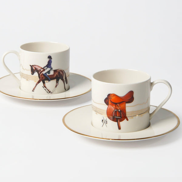 Equestrian Blue Jacket 6-Pack Teacup - Vitelli Design Studio UAE
