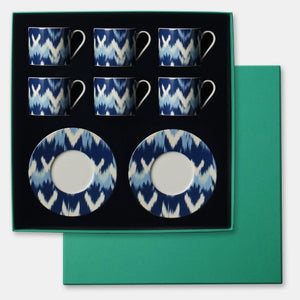Ikad Collection Blue 6-Pack Teacup - Vitelli Design Studio UAE