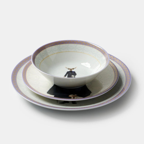 Gentleman 18 Piece 6 Person Dinner Set - Vitelli Design Studio UAE