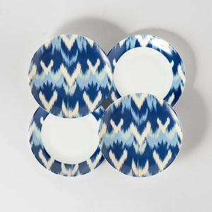Ikad Collection Blue 4 Pcs 12 Cm Porcelain Plate - Vitelli Design Studio UAE