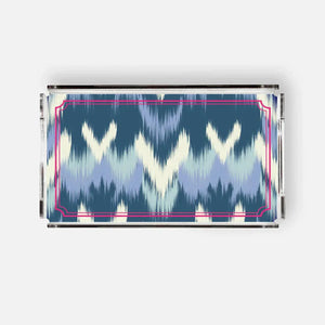 Ikad Collection Blue 38x23 Acrylic Tray - Vitelli Design Studio UAE