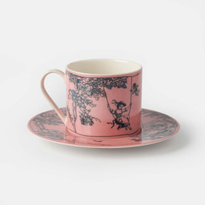 Timeless Collection Pink Porcelain Teacup - Vitelli Design Studio UAE