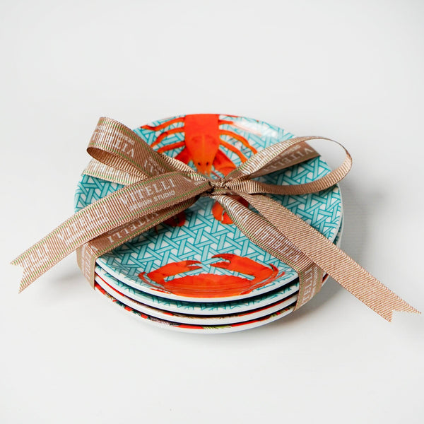 Hazeran Lobster & Crab 12 Cm Porcelain Plate Set of 4 - Vitelli Design Studio UAE