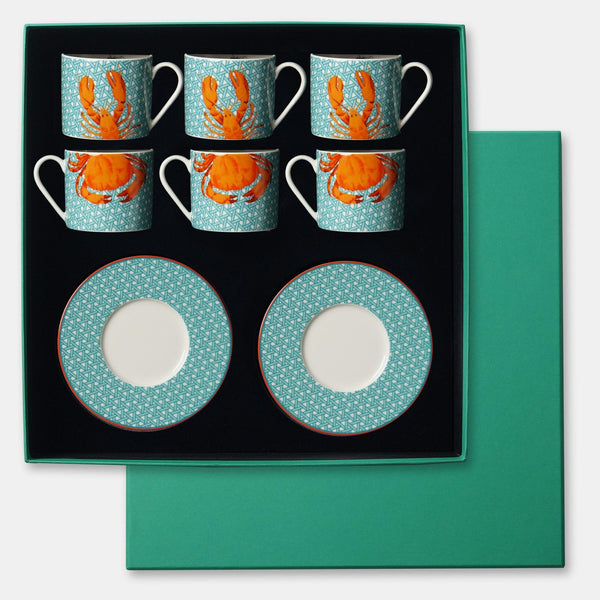 Hazeran Lobster 6 Pcs Teacup - Vitelli Design Studio UAE