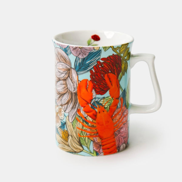 Hazeran Lobster & Crab Porcelain Coffee Mug - Vitelli Design Studio UAE