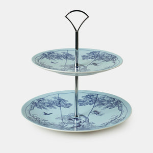 Timeless Collection Blue 2-Tier Cake Stand - Vitelli Design Studio UAE