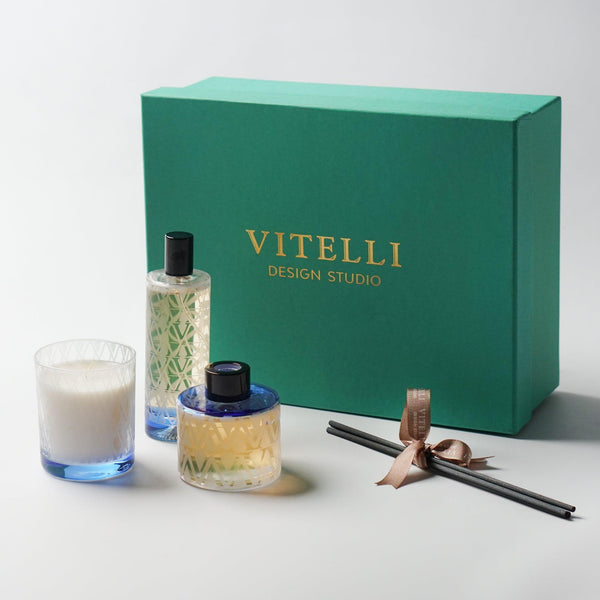 Monogram Cobalt Fragrance Set - Vitelli Design Studio UAE