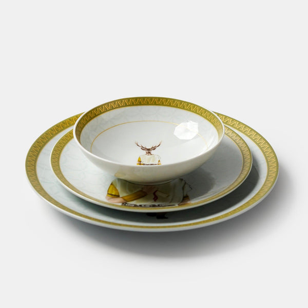 Roman 18 Piece 6 Person Dinner Set - Vitelli Design Studio UAE