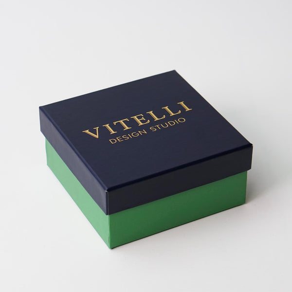 Monogram 2 Pcs Green Coffee Side Water Cup - Vitelli Design Studio UAE
