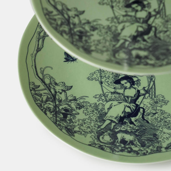 Timeless Collection Green 2-Layer Cake Stand - Vitelli Design Studio UAE