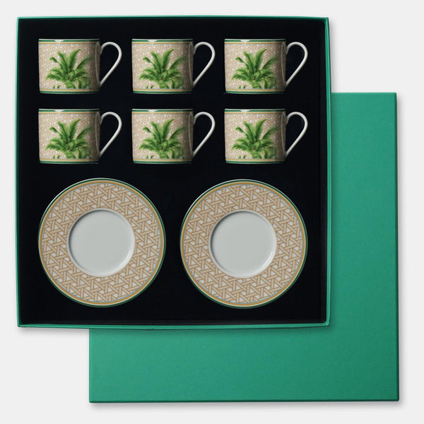 Hazeran Palm 6-Piece Teacup - Vitelli Design Studio UAE