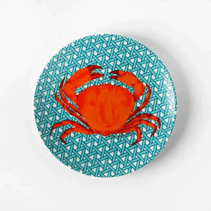 Hazeran Crab 20 Cm Porcelain Plate - Vitelli Design Studio UAE