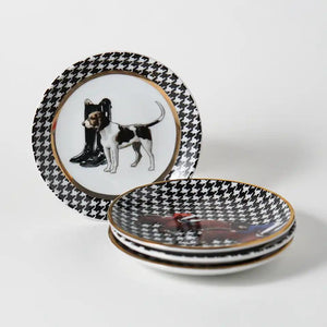 Equestrian 12 Cm Porcelain Plate Set of 4 - Vitelli Design Studio UAE