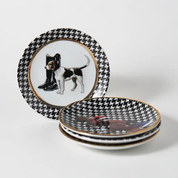 Equestrian 12 Cm Porcelain Plate Set of 4 - Vitelli Design Studio UAE